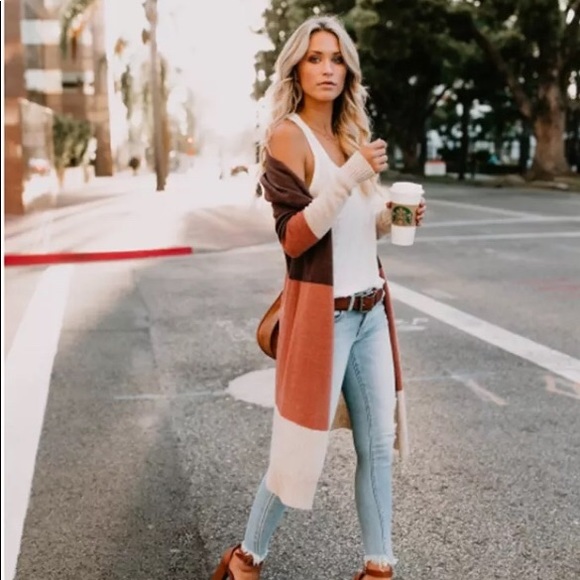 🎈 NEW Color Block Cardigan Sweater - Picture 2 of 4